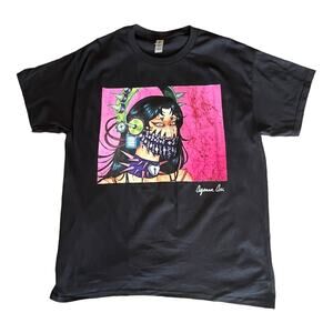 Goth Spike Girl Graphic T SHIRT LG Mens Womens TEE Ayanna Ari Black 100% Cotton